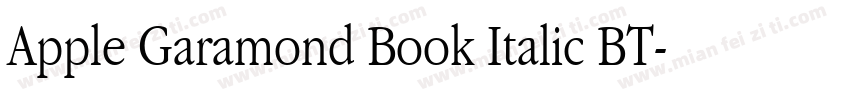 Apple Garamond Book Italic BT字体转换